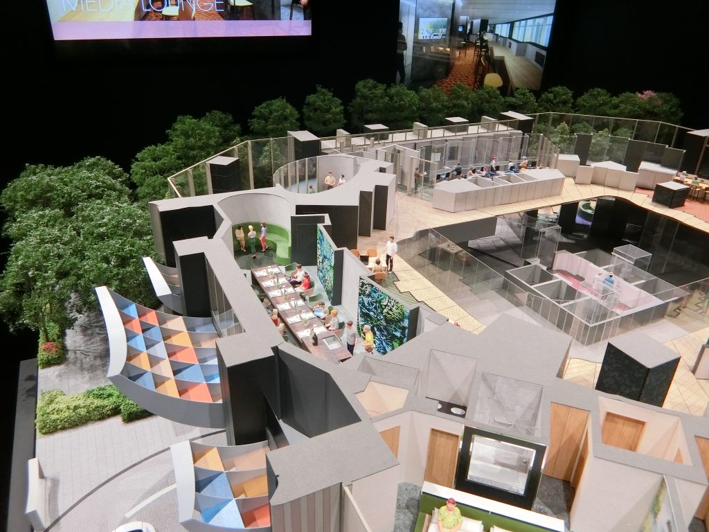 「パークコート渋谷ザ　タワー」の共用部完成予想模型