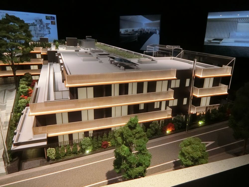 「ザ・パークハウス グラン 神山町」の完成予想模型