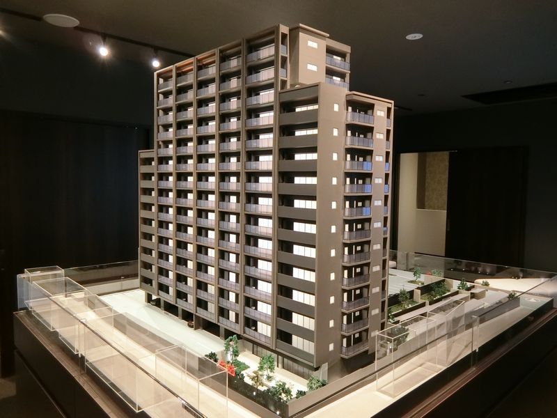 「サーパス倉敷駅北スクエアガーデン」の完成予想模型