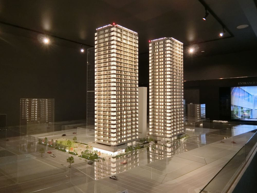 「ザ・札幌タワーズ」の完成予想模型